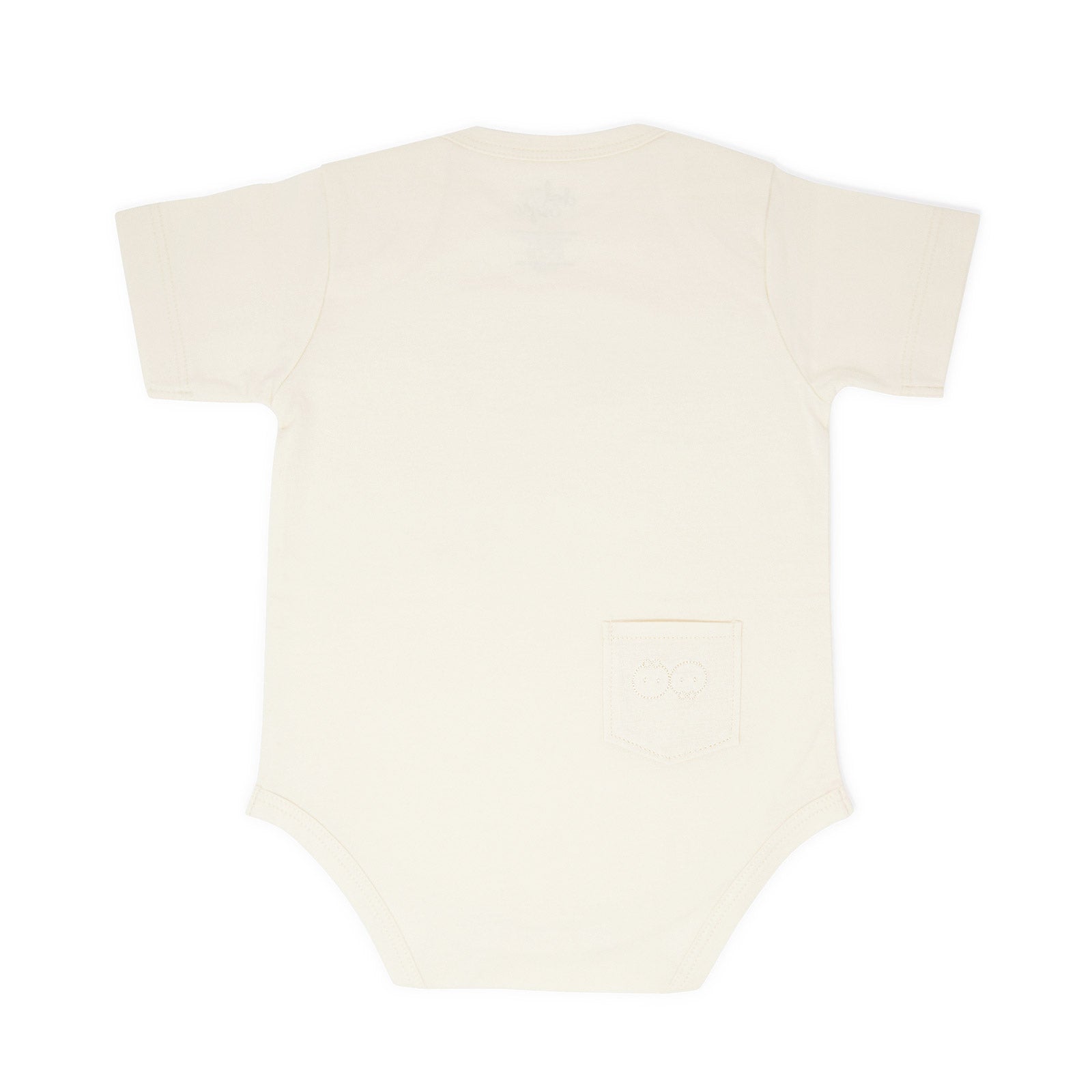 Organic Onesie Basic - Natural Short Sleeve - Back