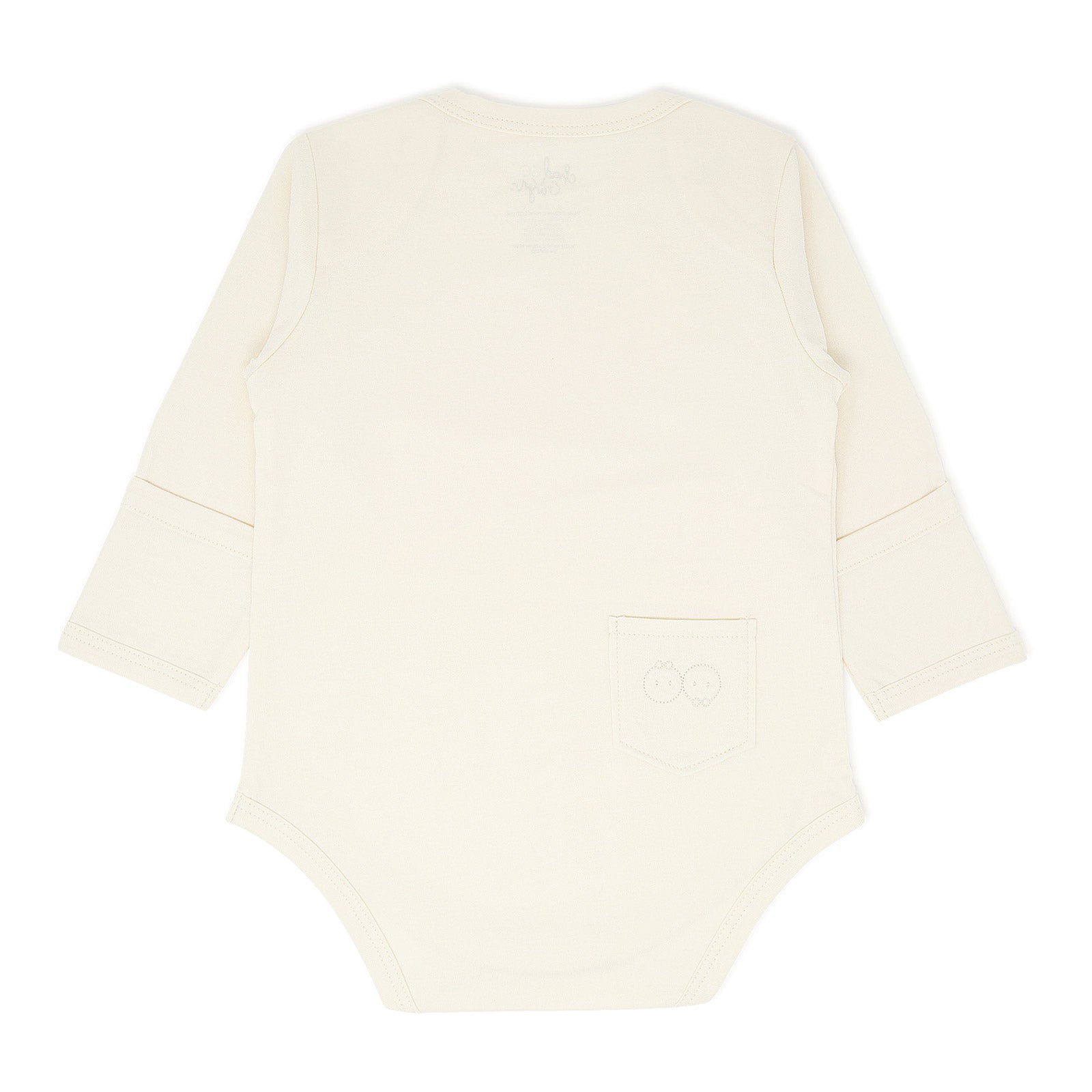 Organic Onesie Basic - Natural Long Sleeve - Back