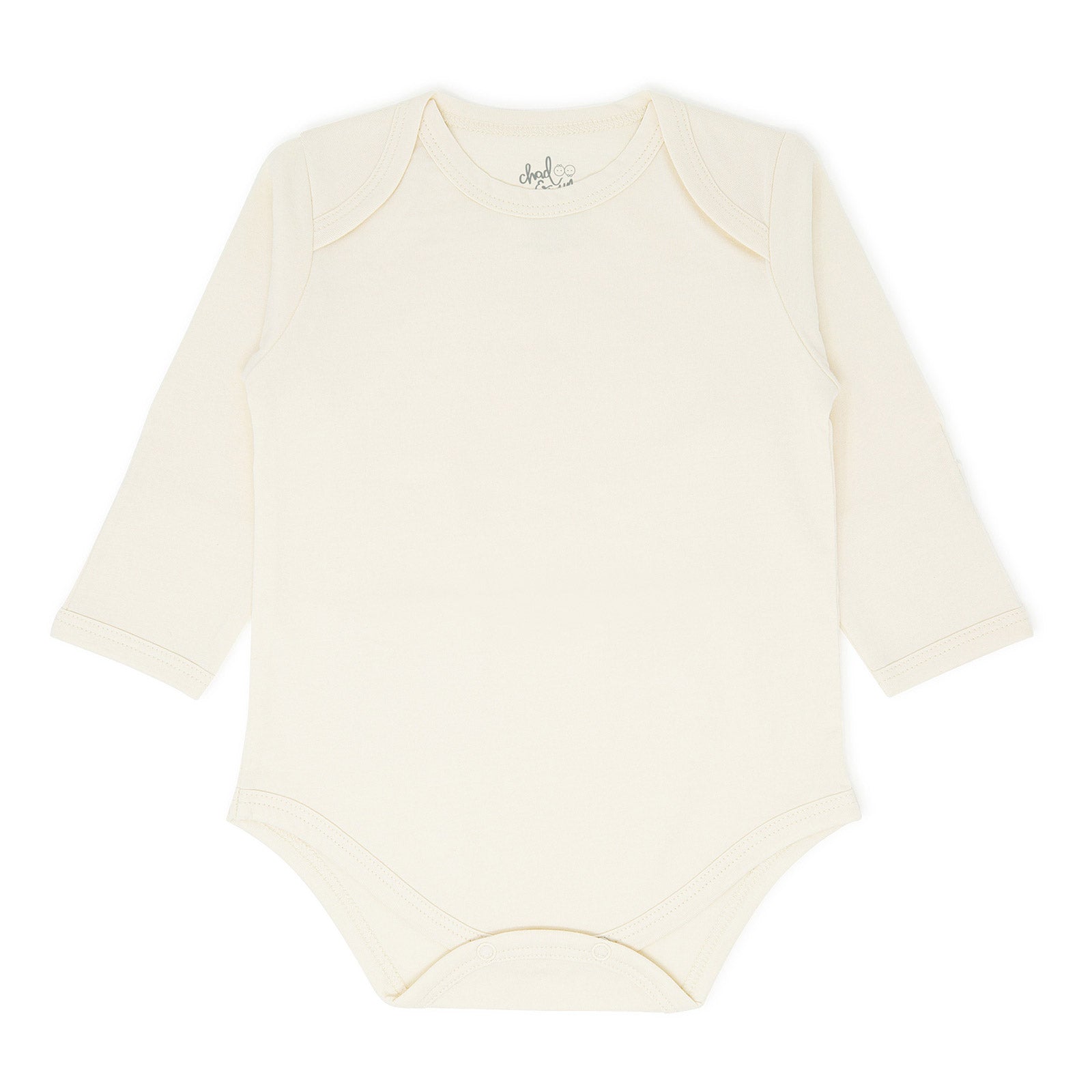 Organic Onesie Basic - Natural Long Sleeve - Front