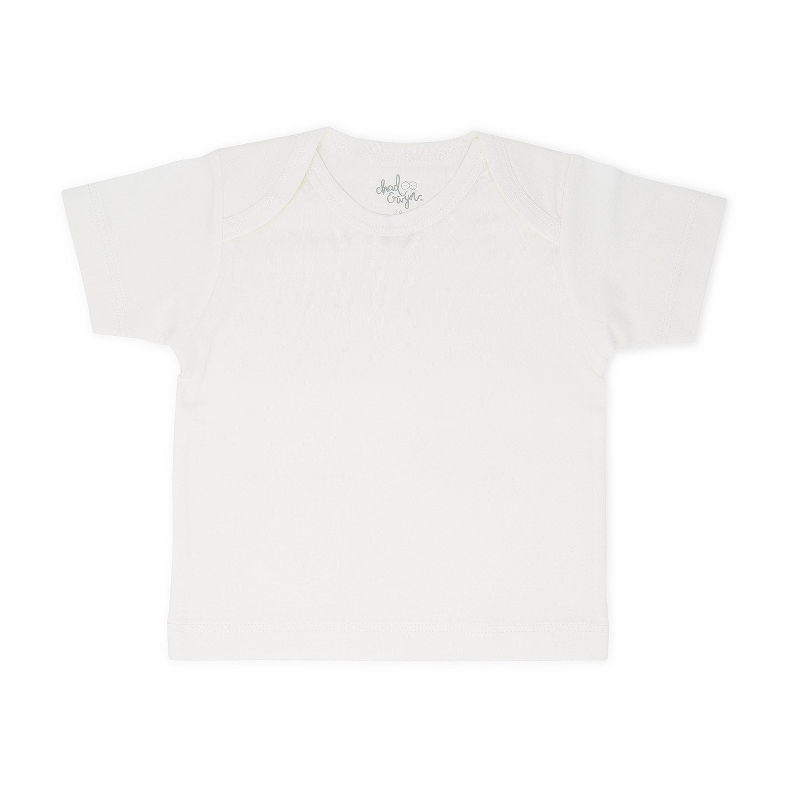 Organic Top Basic - White Short Sleeve - Front