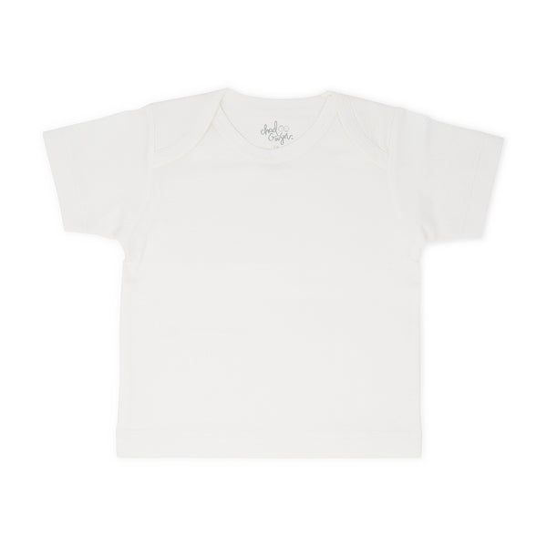 Organic Top Basic - White Short Sleeve - Front